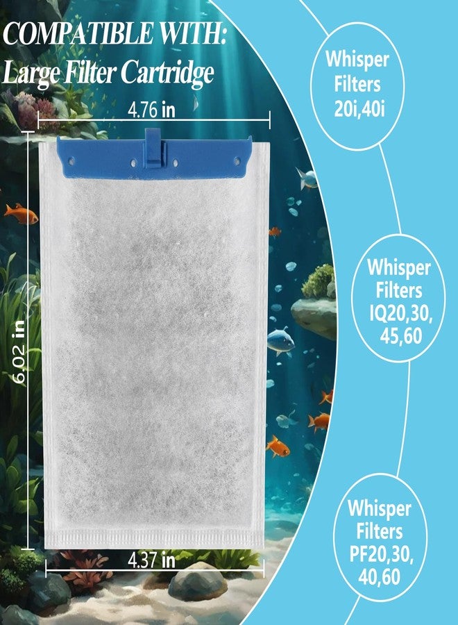 عبوة من 16 خرطوشة فلتر متوسطة الحجم متوافقة مع فلتر Tetra Whisper Bio-bag: خرطوشة فلتر متوسطة الحجم لحوض السمك متوافقة مع فلاتر Tetra Whisper 10i/IQ10/PF10، فلتر ReptoFilter سعة 5-10 جالون - Image 5